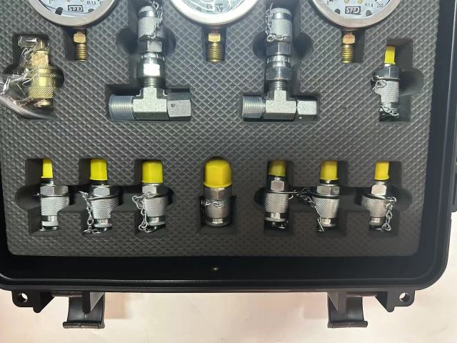 Hydraulic Pressure Gauge 3 test Hose 3 Pressure Gauge 9 test Joint 2 Tee  Joint Hydraulic test Kit