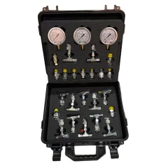 Hydraulic test Kit 3 test Hose 3 Pressure Gauge 11 test Joint 12 Tee  Joint
