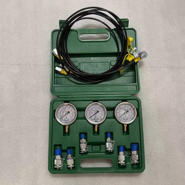 Hydraulic Pressure Gauge Green Box 3 test Hose 3 Pressure Gauge6 test Joint