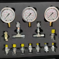 Hydraulic test Kit 3 test Hose 3 Pressure Gauge 11 test Joint 12 Tee  Joint