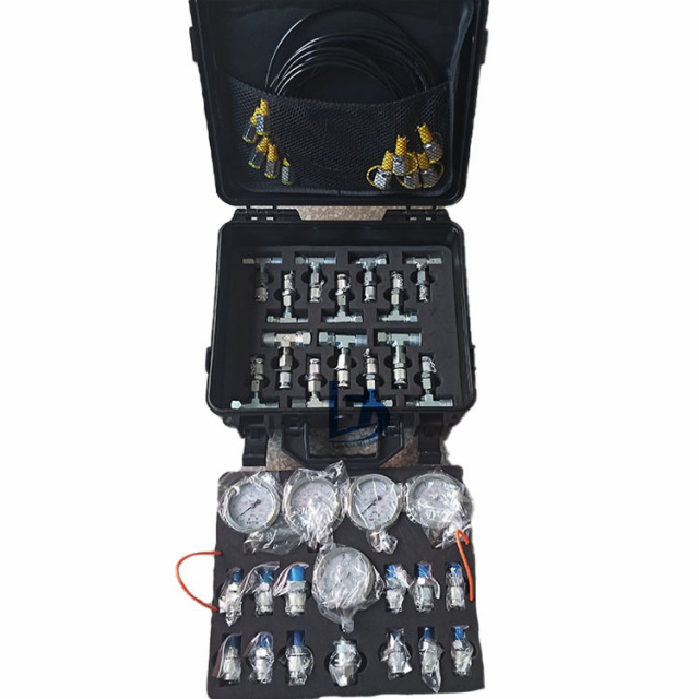 Hydraulic test Kit 5 test Hose 5 Pressure Gauge 13 test Joint 14 Tee  Joint
