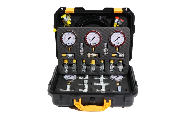 Hydraulic test Kit 5 test Hose 5 Pressure Gauge 12 test Joint 8 Tee  Joint