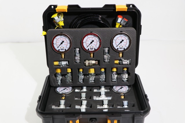 Hydraulic test Kit 5 test Hose 5 Pressure Gauge 12 test Joint 8 Tee  Joint