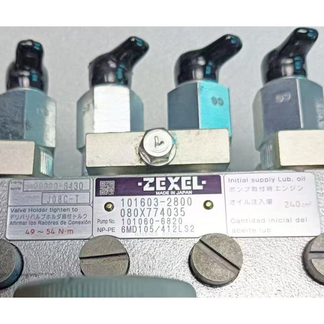 J08C Engine Parts High Pressure Fuel Injection Pump 101603-2800 101060-6820 22020-6430 for Hino J08C-T Fuel Injection Pump