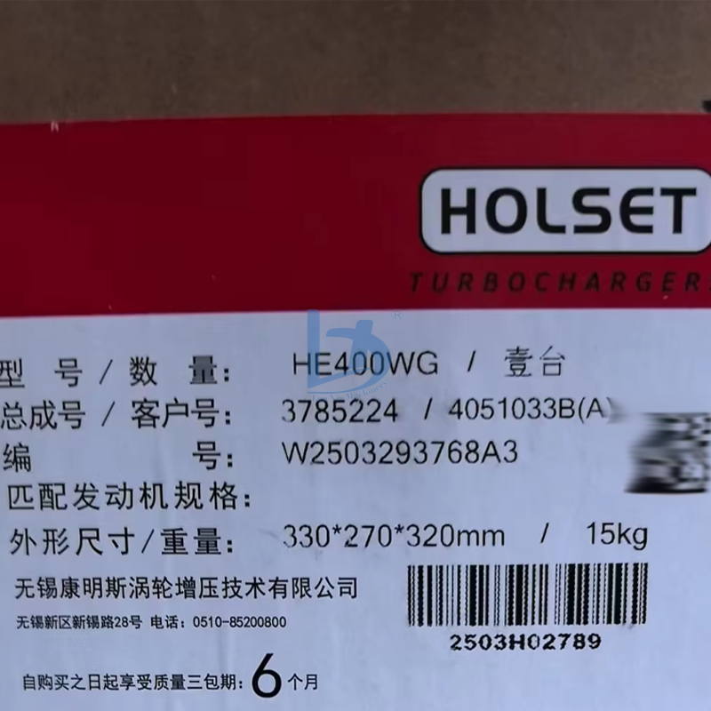 6CT8.3 Turbocharger 3785224 4051033 PC360-8 6CT 6CT8.3 Turbo 3785224 for Cummins Engine for Holset Turbocharger HX40W HE400WG