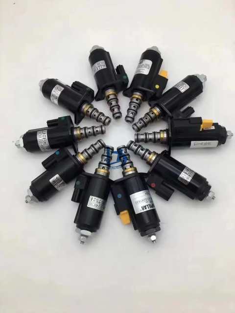 Excavator Parts 6D95 Engine Hydraulic Pump Solenoid Valve 708-2H-25240 708-2L-25211 for Komatsu PC200-3 PC200-5 PC200-6