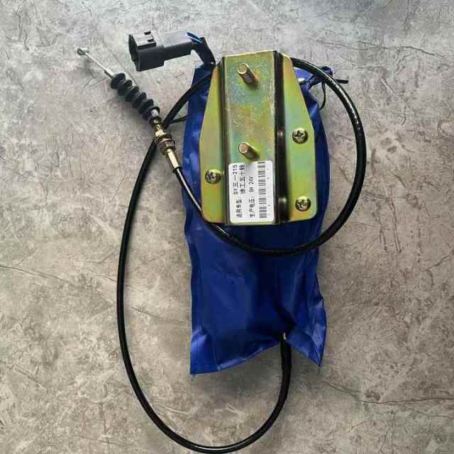 Excavator Flameout Motor SY215 SY235 for Flameout Motor Excavator Engine Flameout Solenoid 24V Throttle Motor Engine