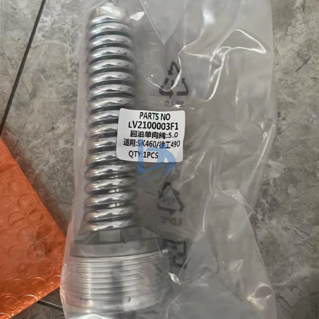 Excavator Spare Parts LV2100003F1 Check Valve LV2100003F1 Return Oil Check Valve 5.0 for SK460 XCMG 490