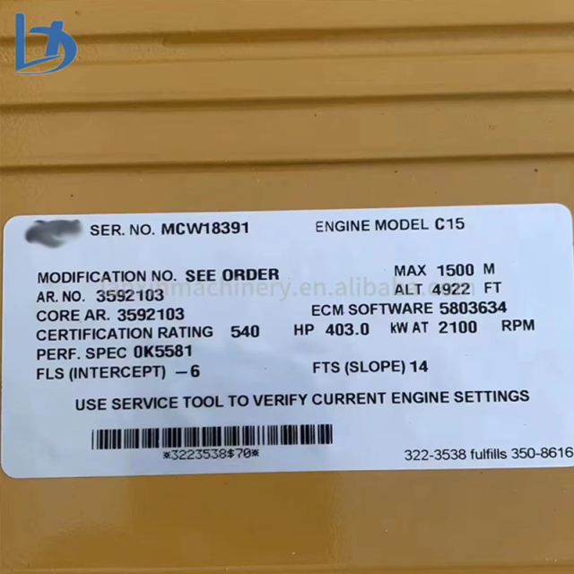 Excavator Parts C15  Engine Assembly C15 Diesel Engine Assembly 3592103 for CAT C15 Engine