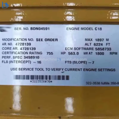 Construction Machinery Parts Diesel Engine Assembly C18 Complete Engine 4728139 for Caterpillar C18