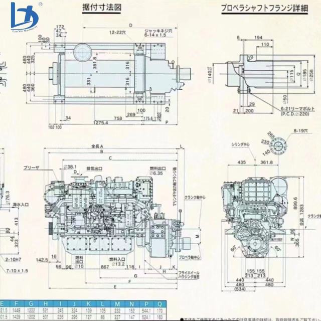Excavator Engine Is Suitable for Komatsu 6M125 6M140 diesel Engine Assembly