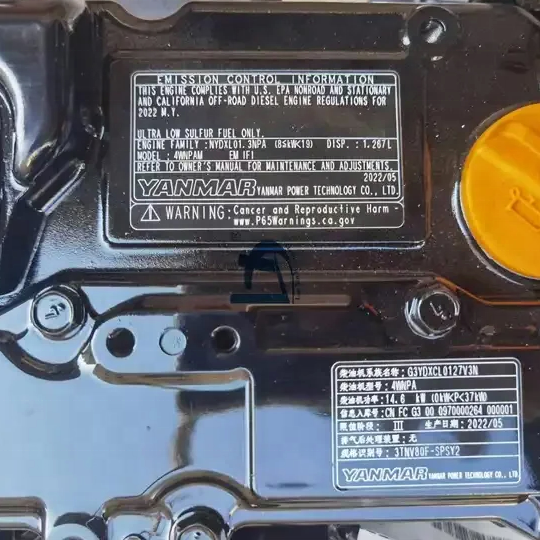 Original 3TNV80 3TNV80T Complete Engine Assembly A1436 3365 for Yanmar Excavator Part