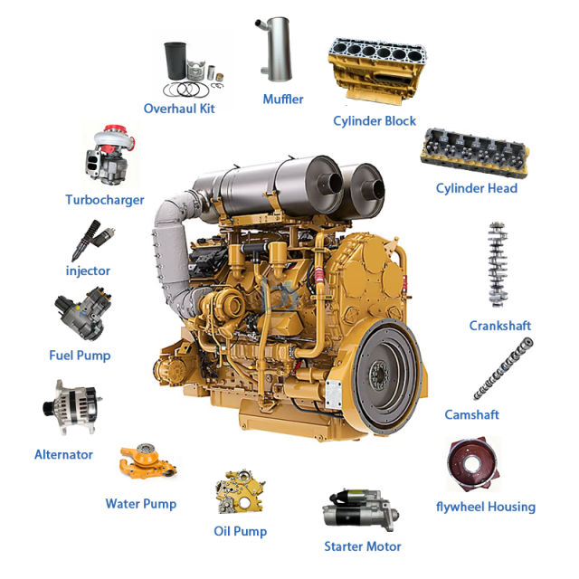 Brand New Engine Assembly 3066 S6K 3204 3306 3406 3166 C4.2 C6.4 C7 C7.1 C9 C13 C15 S4K Diesel Engine for Caterpillar C7 Engine