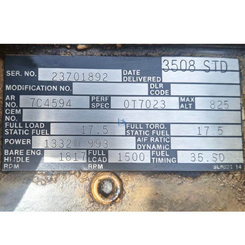 LanXin Diesel Engine 7C4594 1332HP 993kW 1800RPM Complete Engine Assembly for Caterpillar 3508 STD Mining Equipment