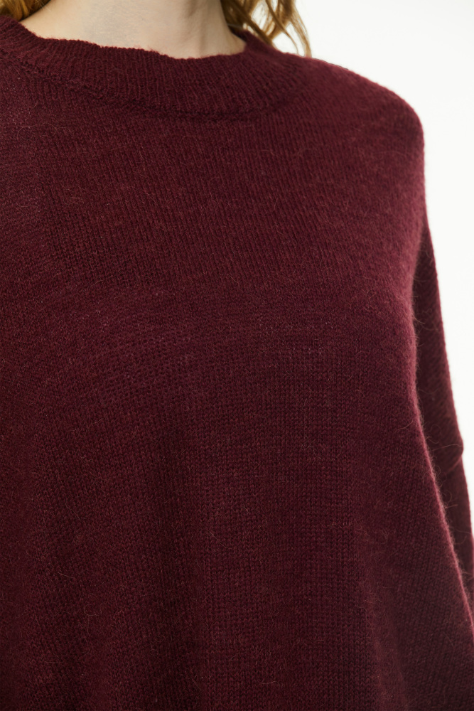 Vintage Red Oversized Knit Sweater