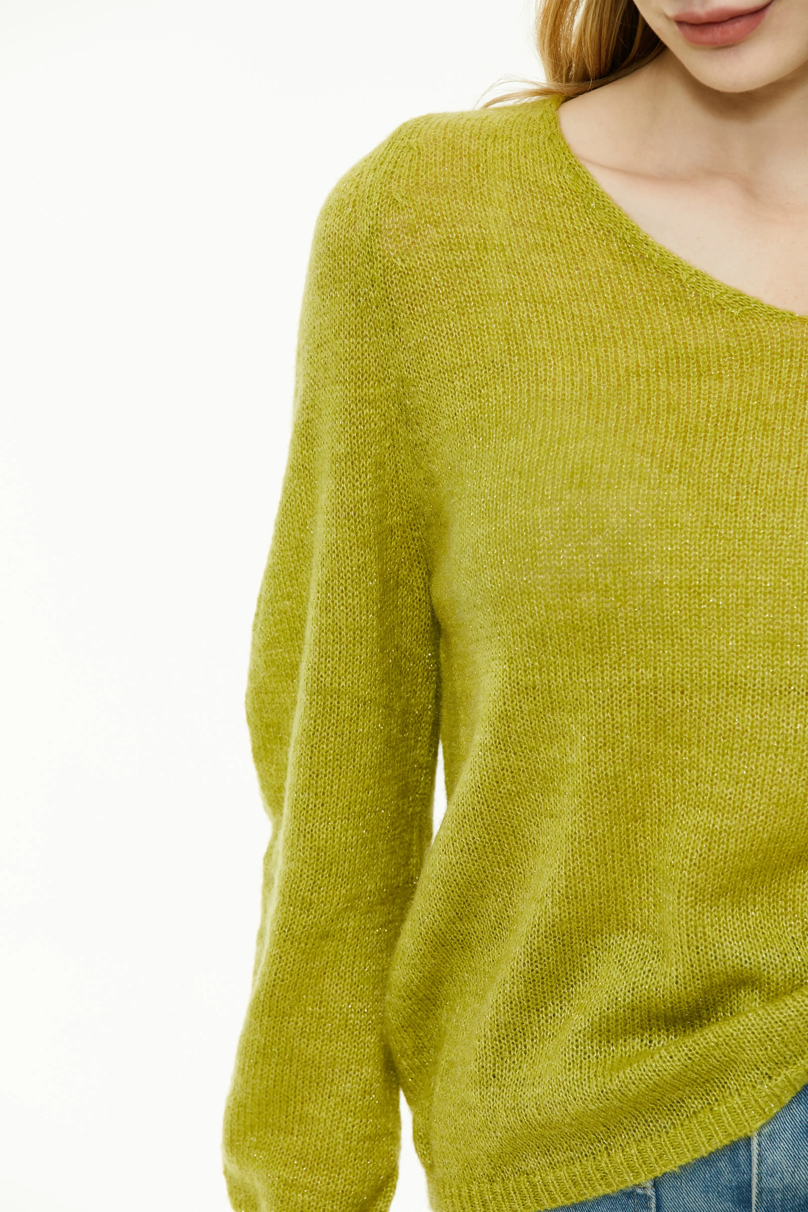 Casual Loose Fit V-Neck Knit Sweater