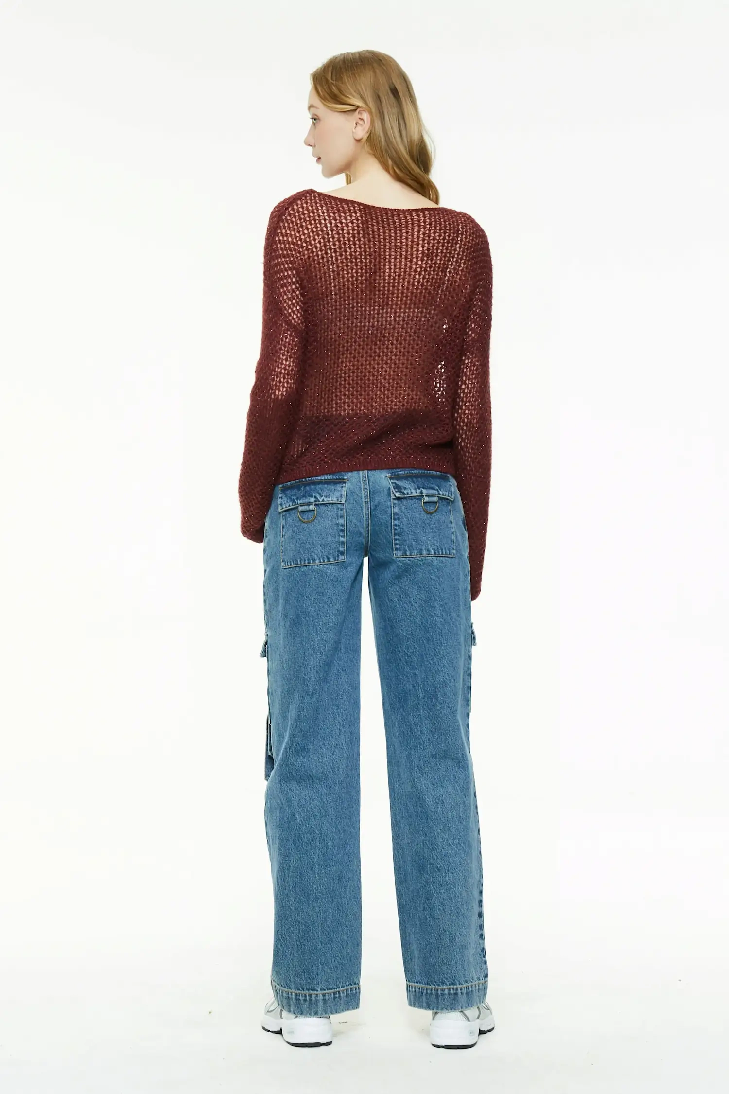 Open-Knit Boxy Sweater