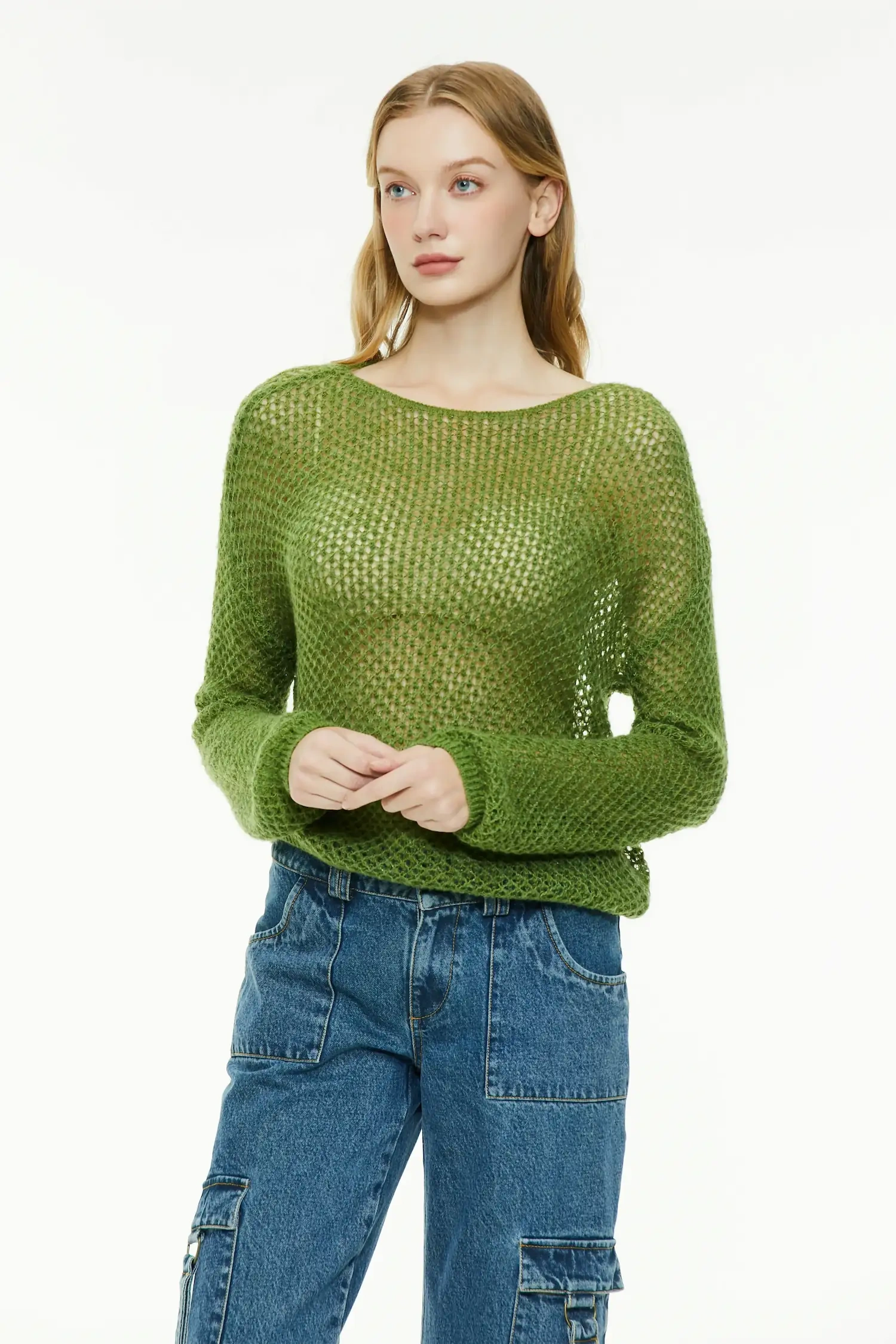 Open-Knit Boxy Sweater