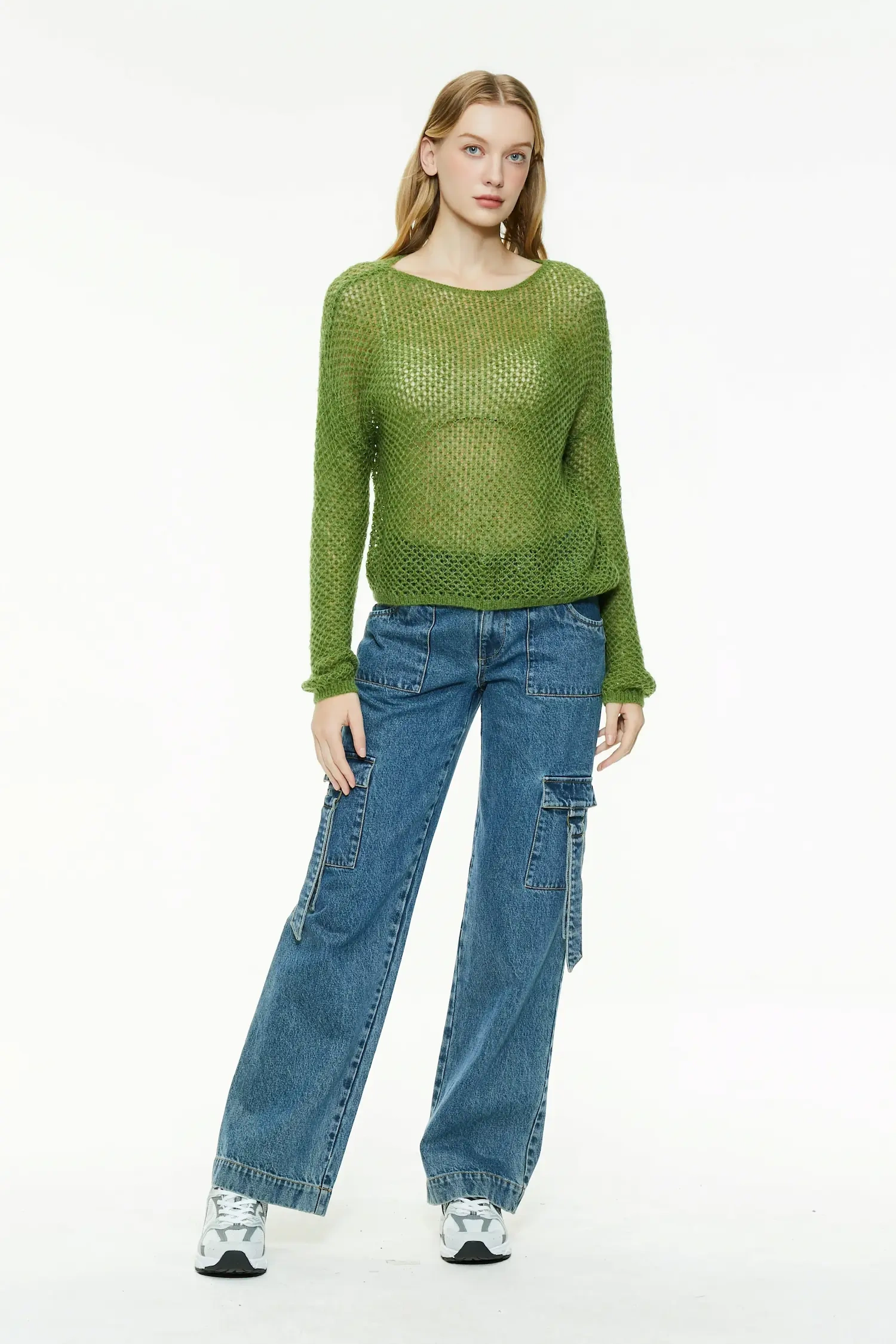 Open-Knit Boxy Sweater