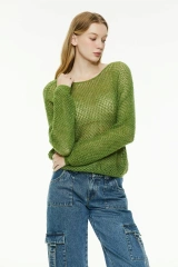 Open Knit Pullover Sweater