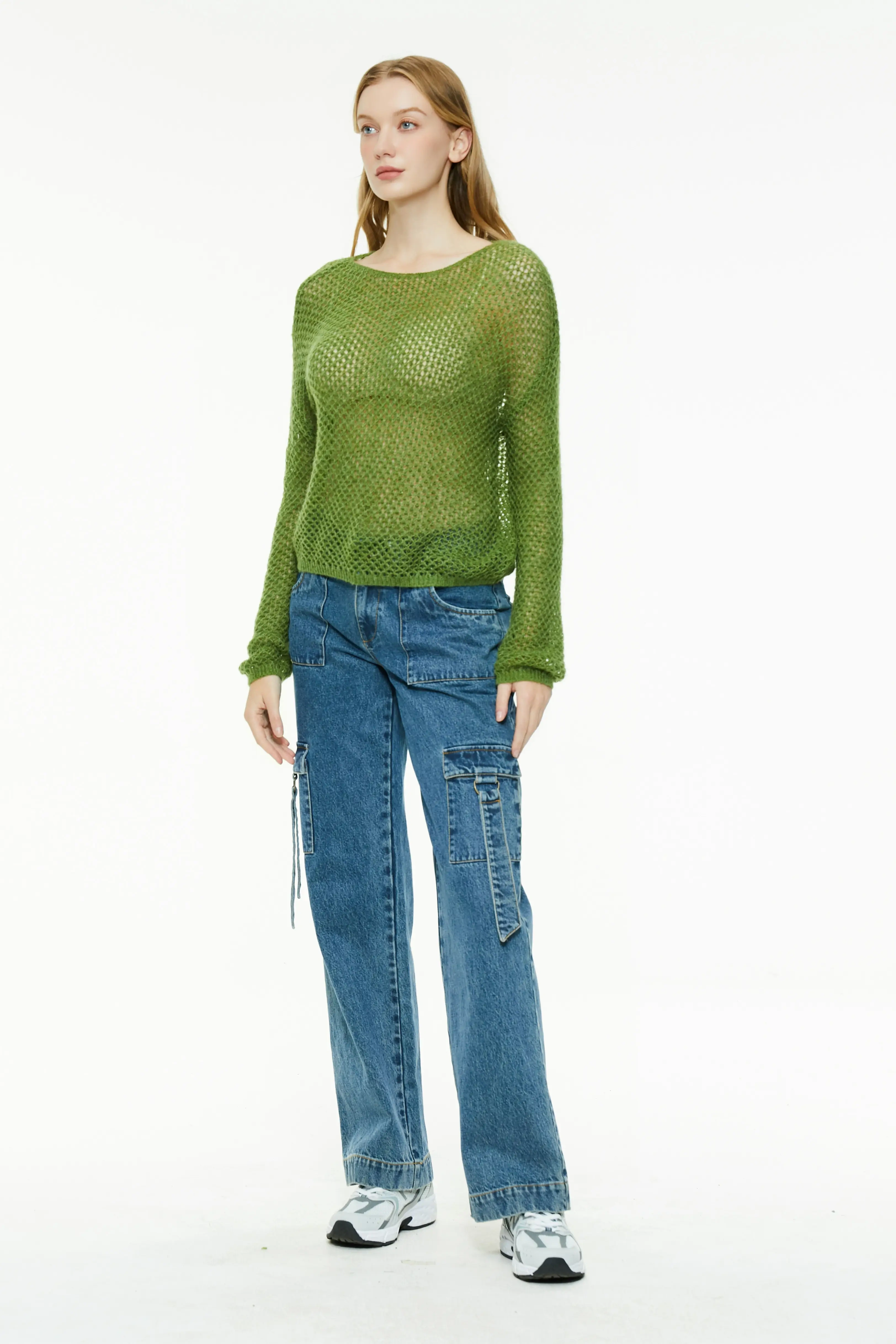 Open-Knit Boxy Sweater