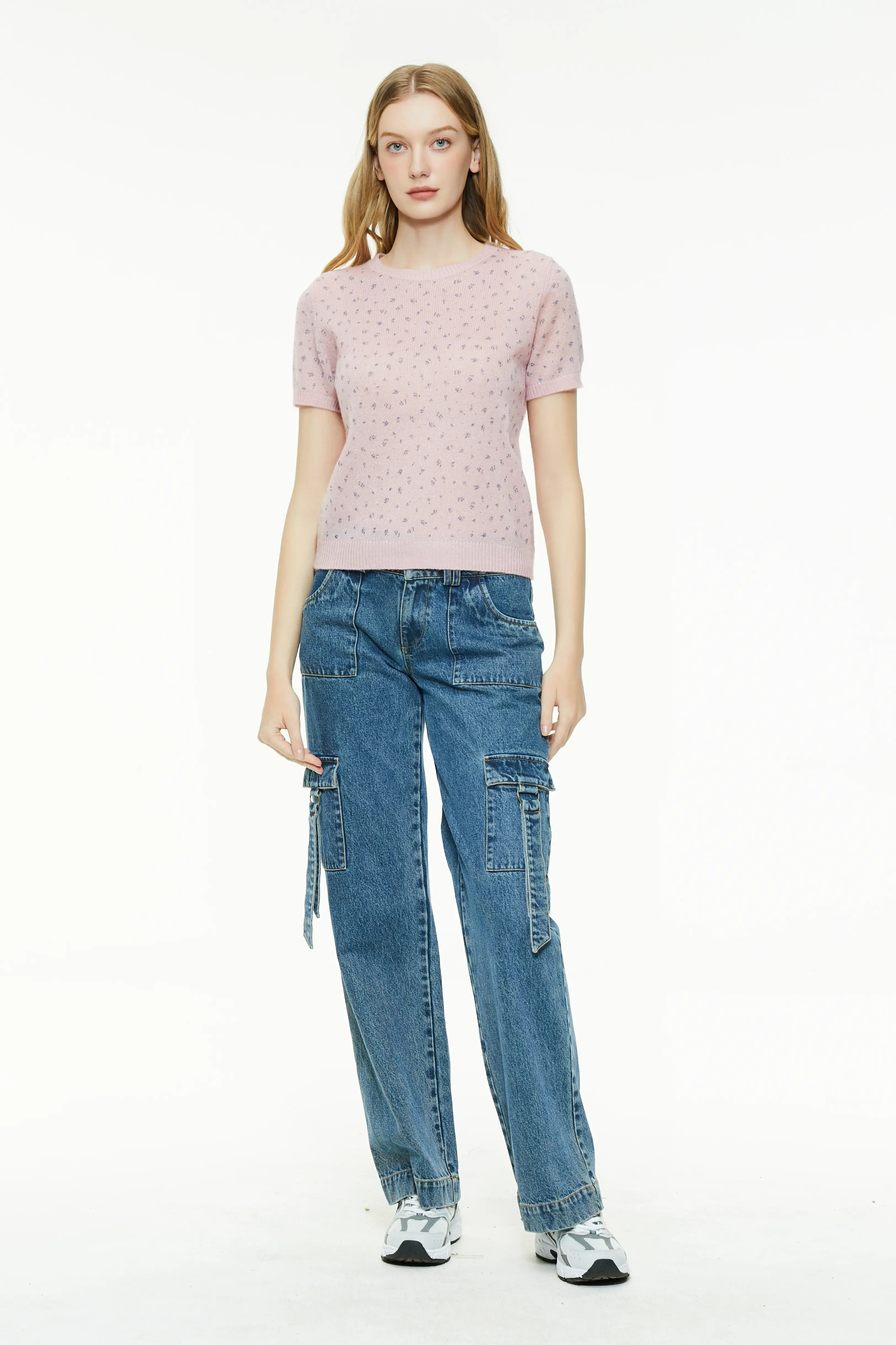 Blossom Pink Short-Sleeve Knit Top