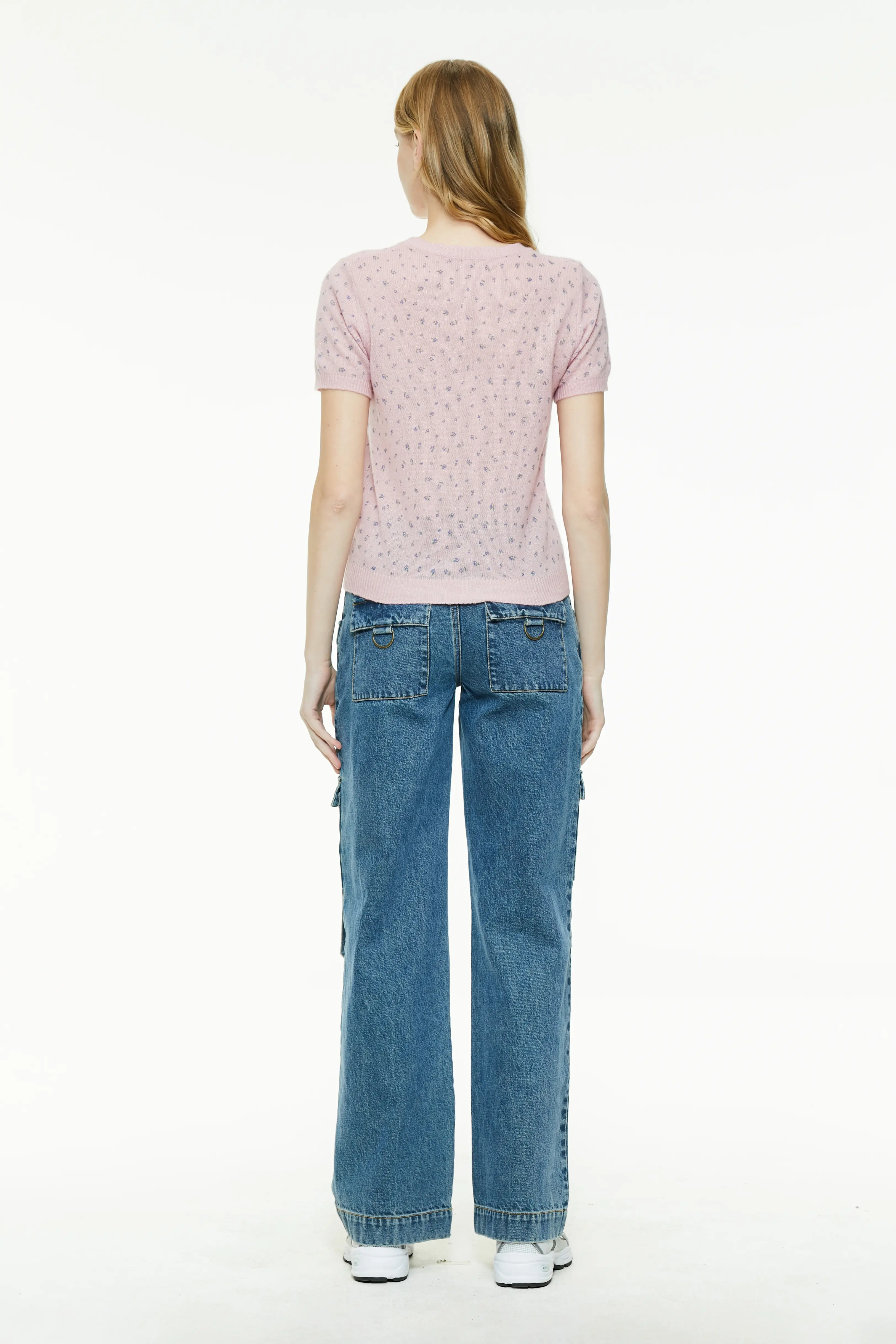 Blossom Pink Short-Sleeve Knit Top