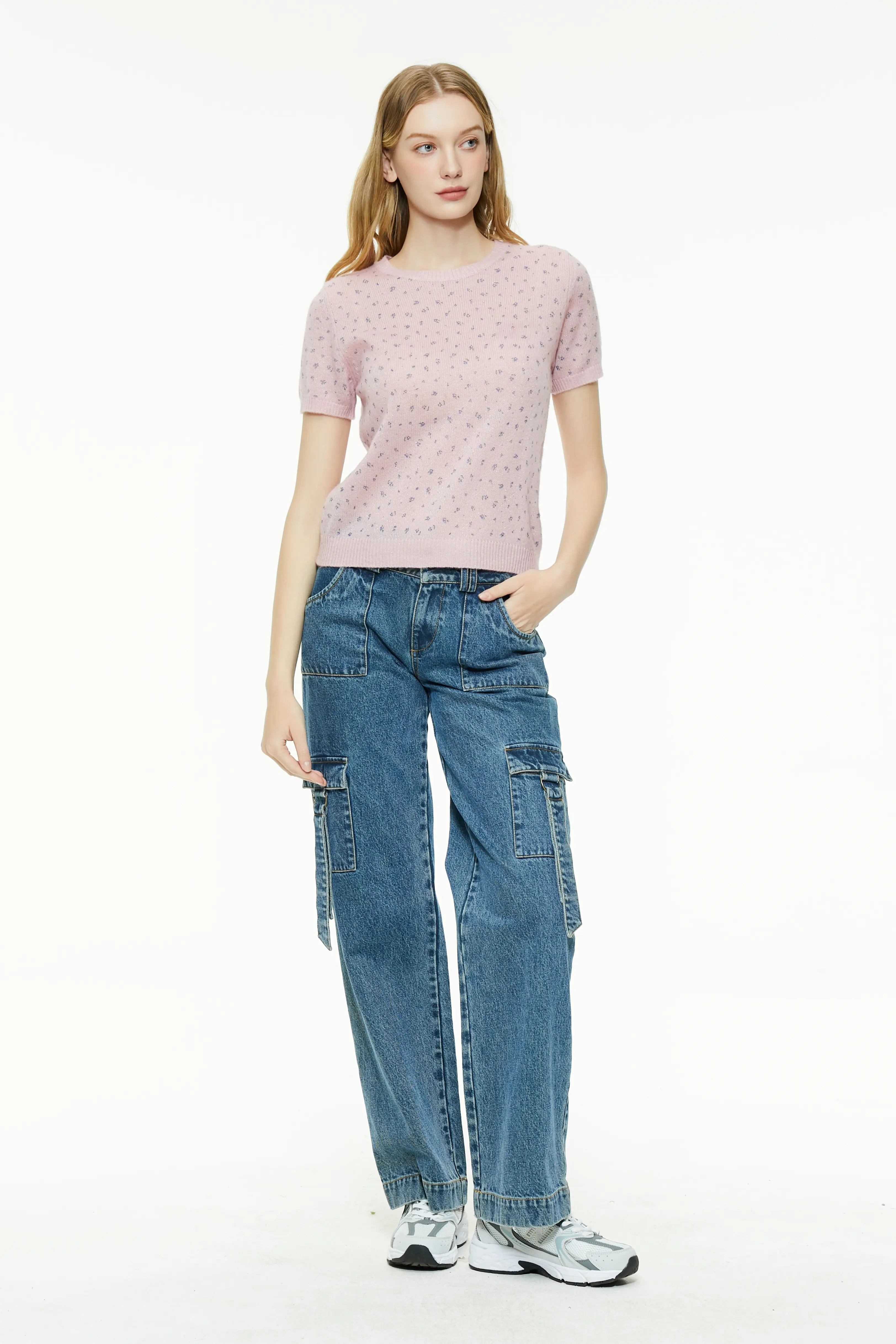 Blossom Pink Short-Sleeve Knit Top