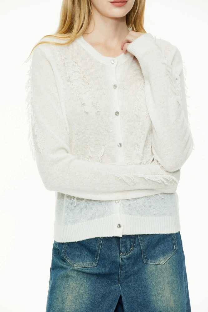 Chunky Knit Button-Up Sweater