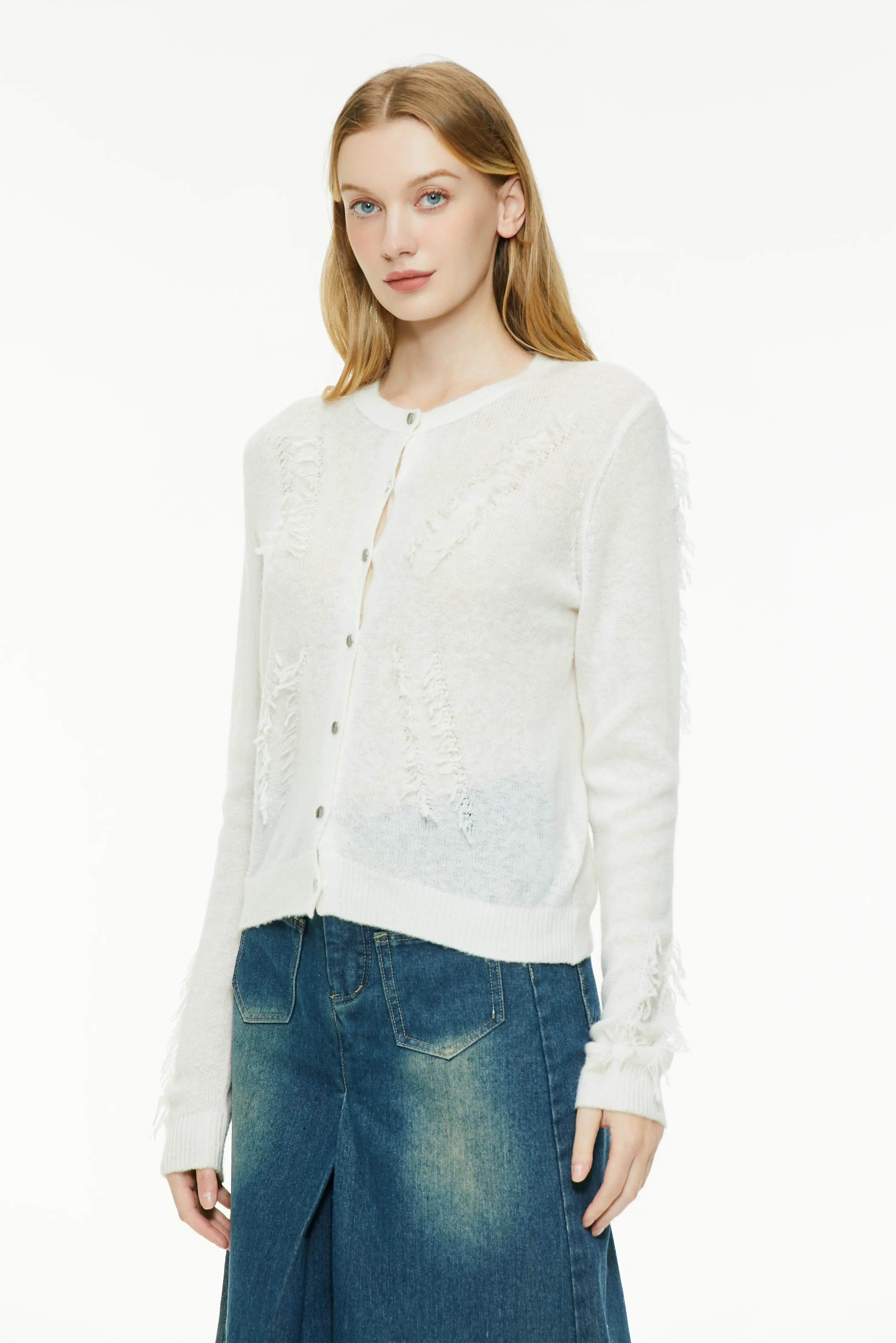 Chunky Knit Button-Up Sweater