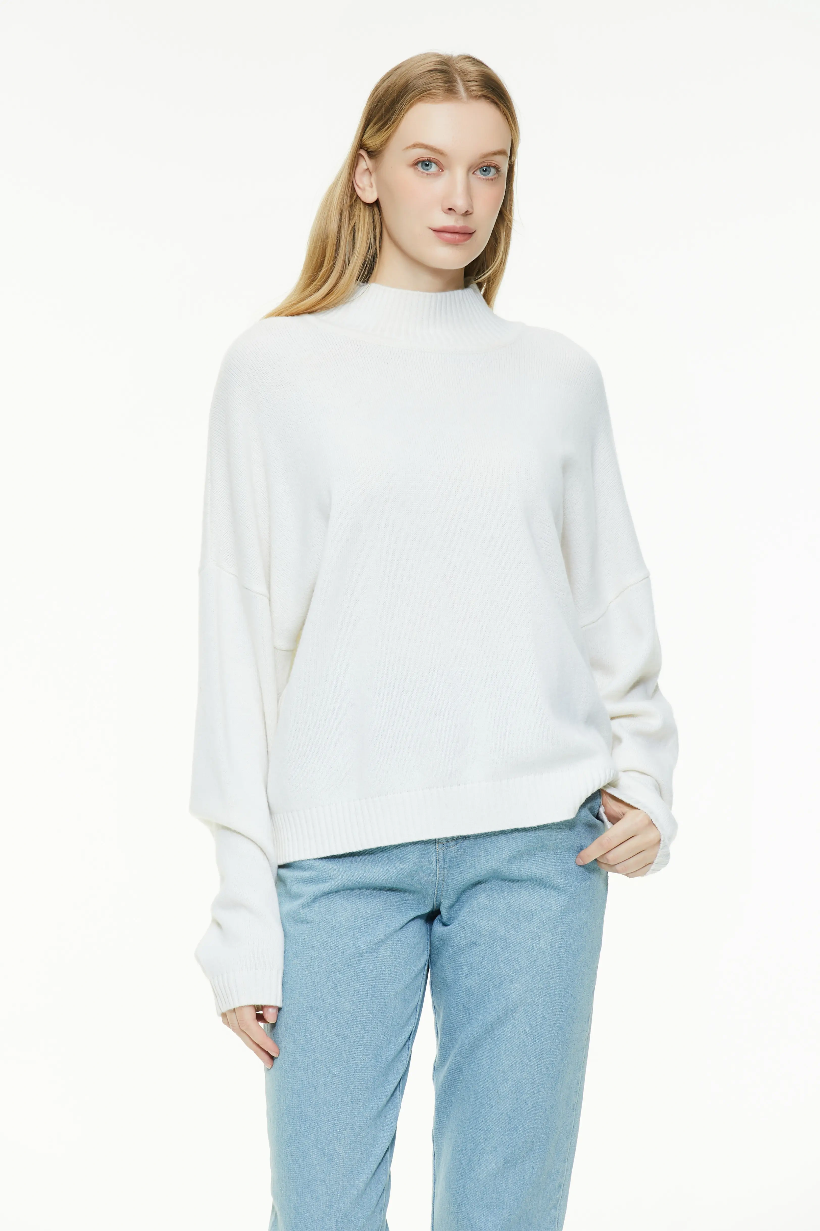 The Oversized White Turtleneck Sweater