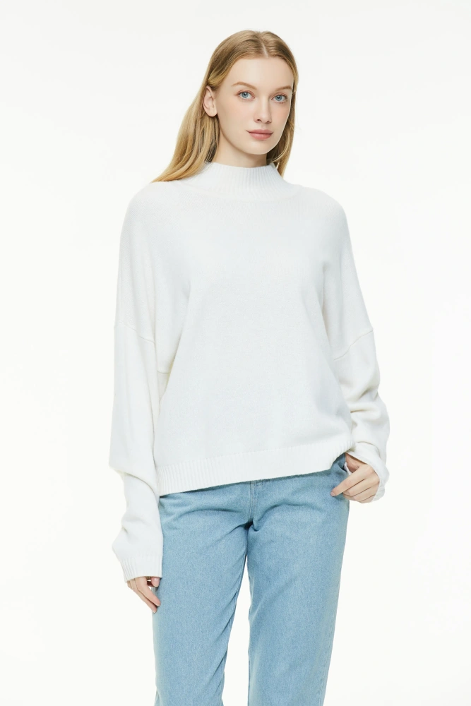 The Oversized White Turtleneck Sweater