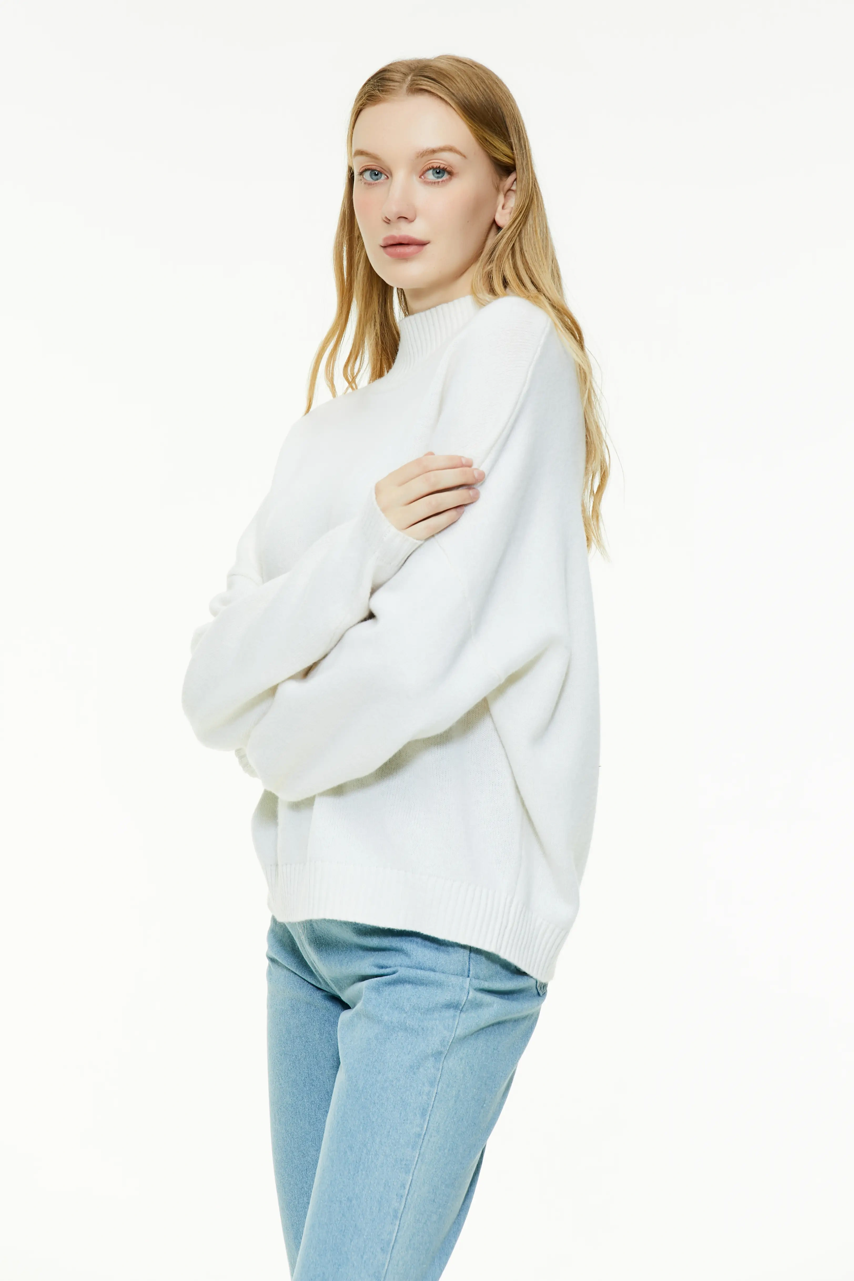 The Oversized White Turtleneck Sweater