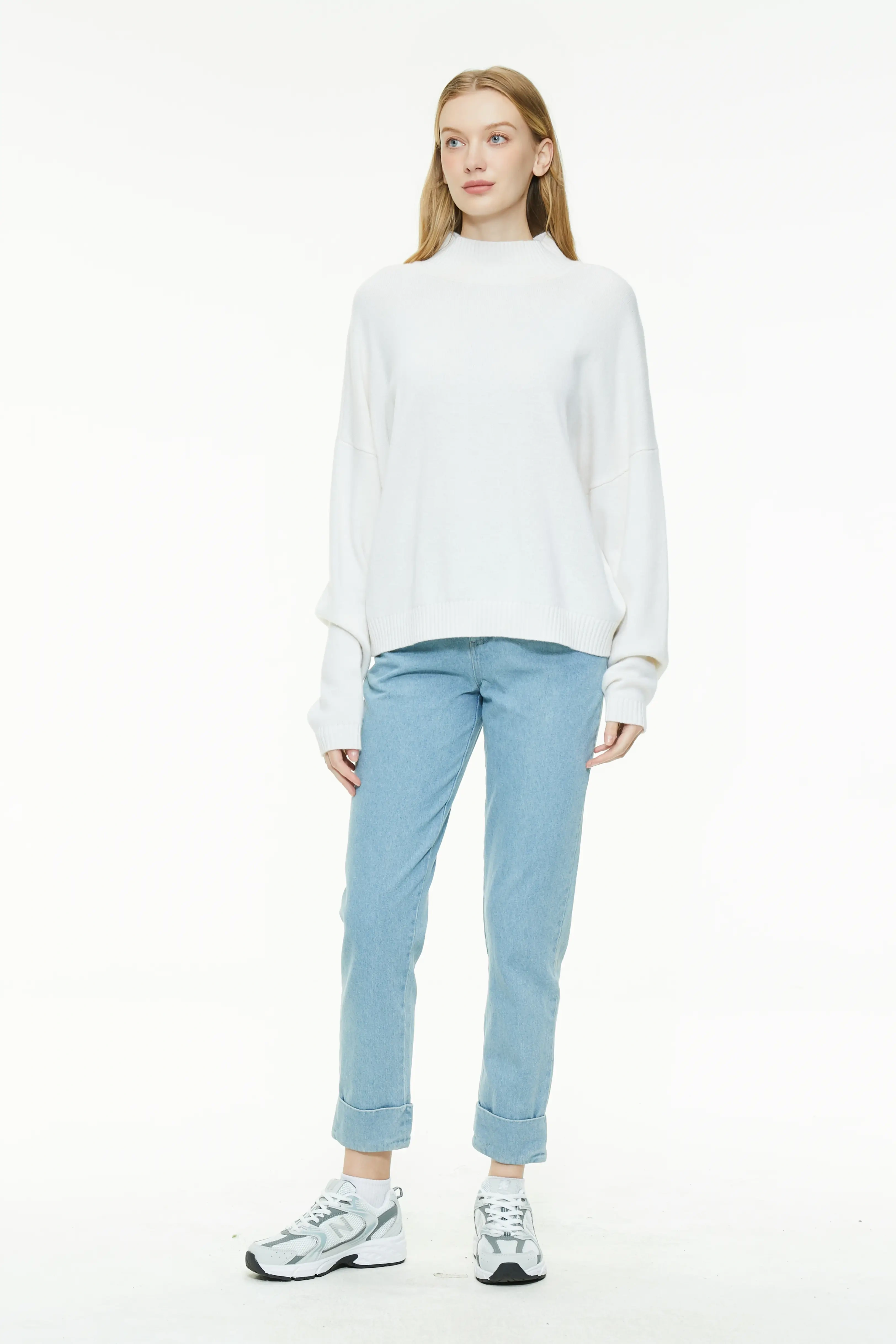 The Oversized White Turtleneck Sweater