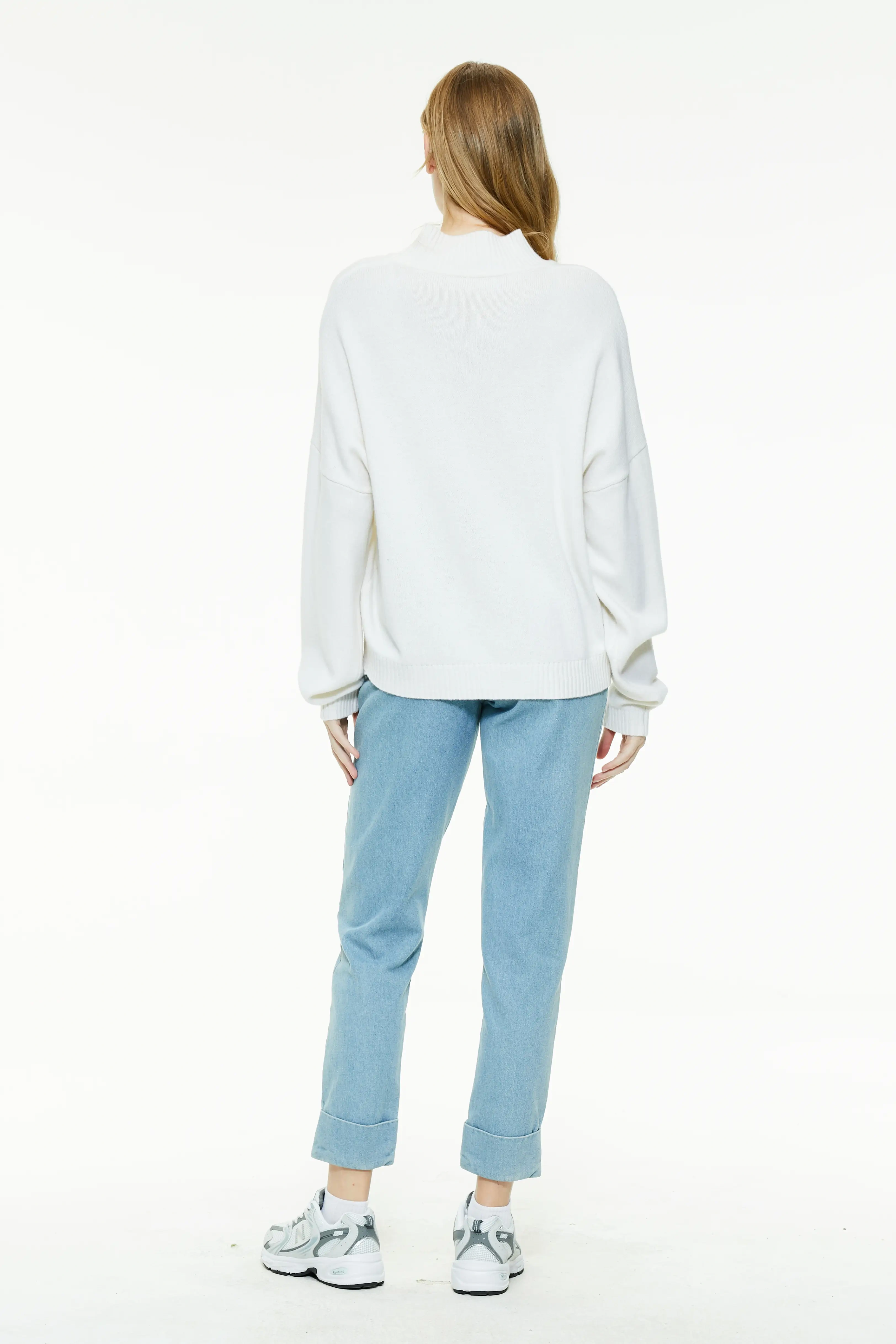 The Oversized White Turtleneck Sweater