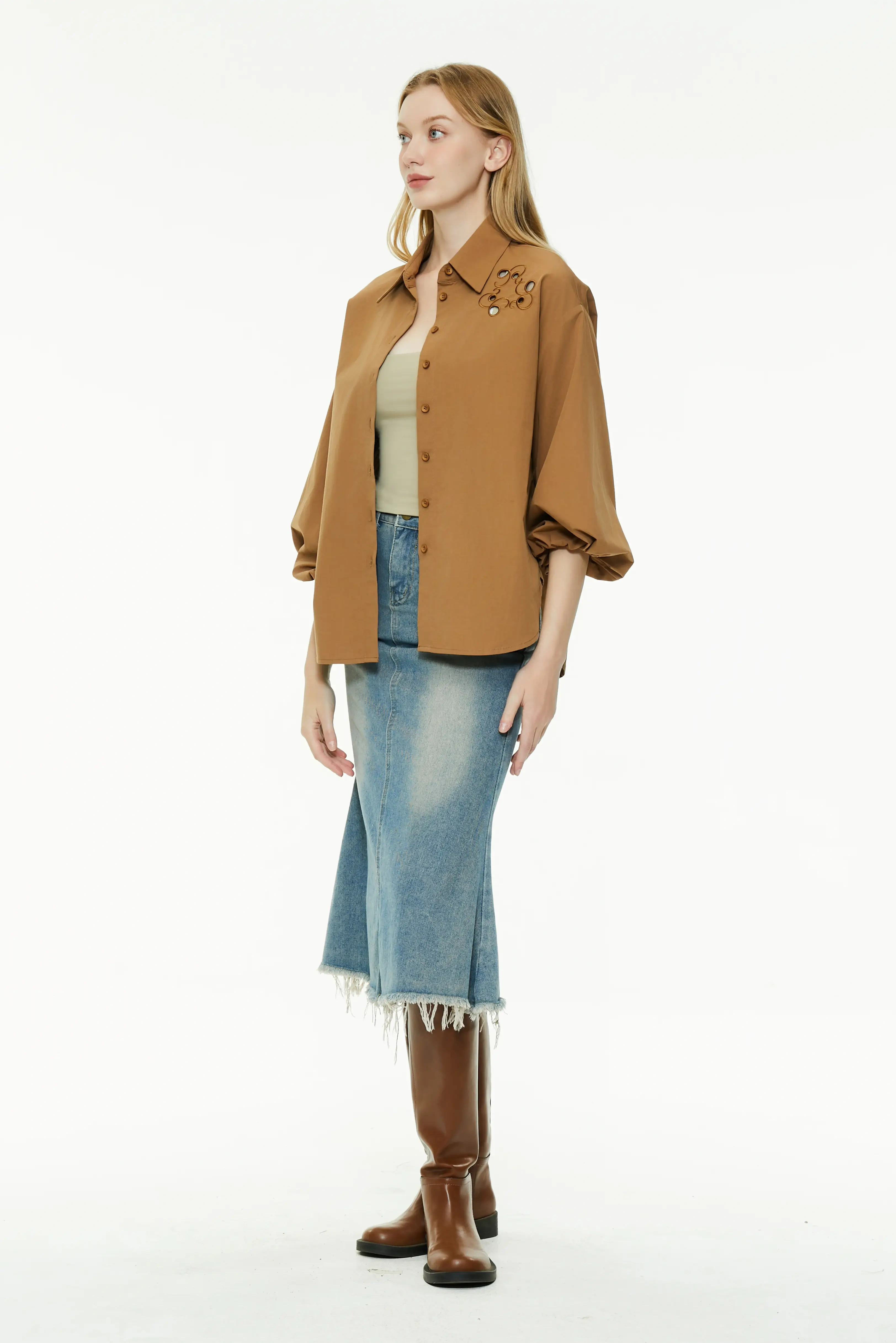 Women's puff sleeve shirt