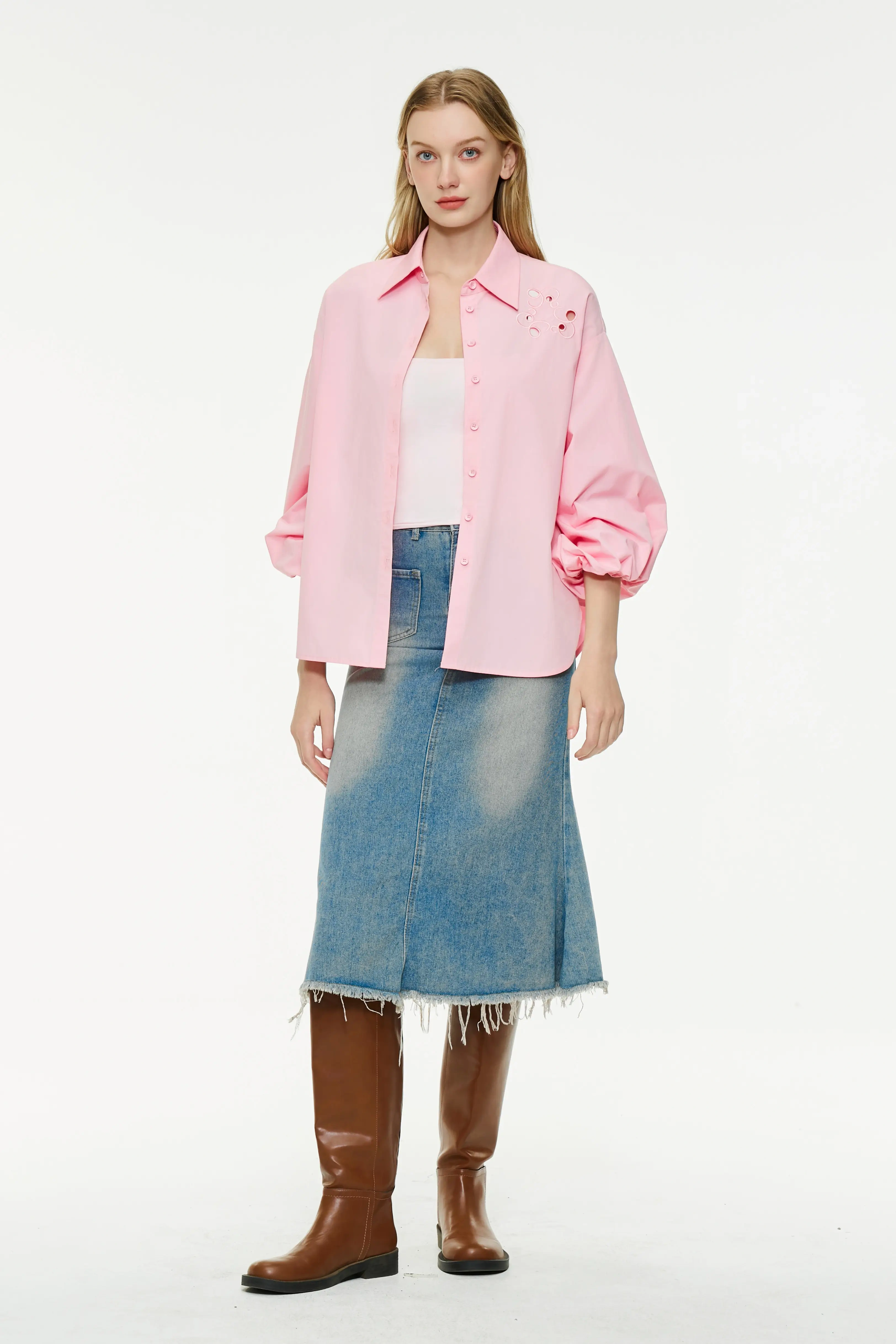 Women's puff sleeve shirt