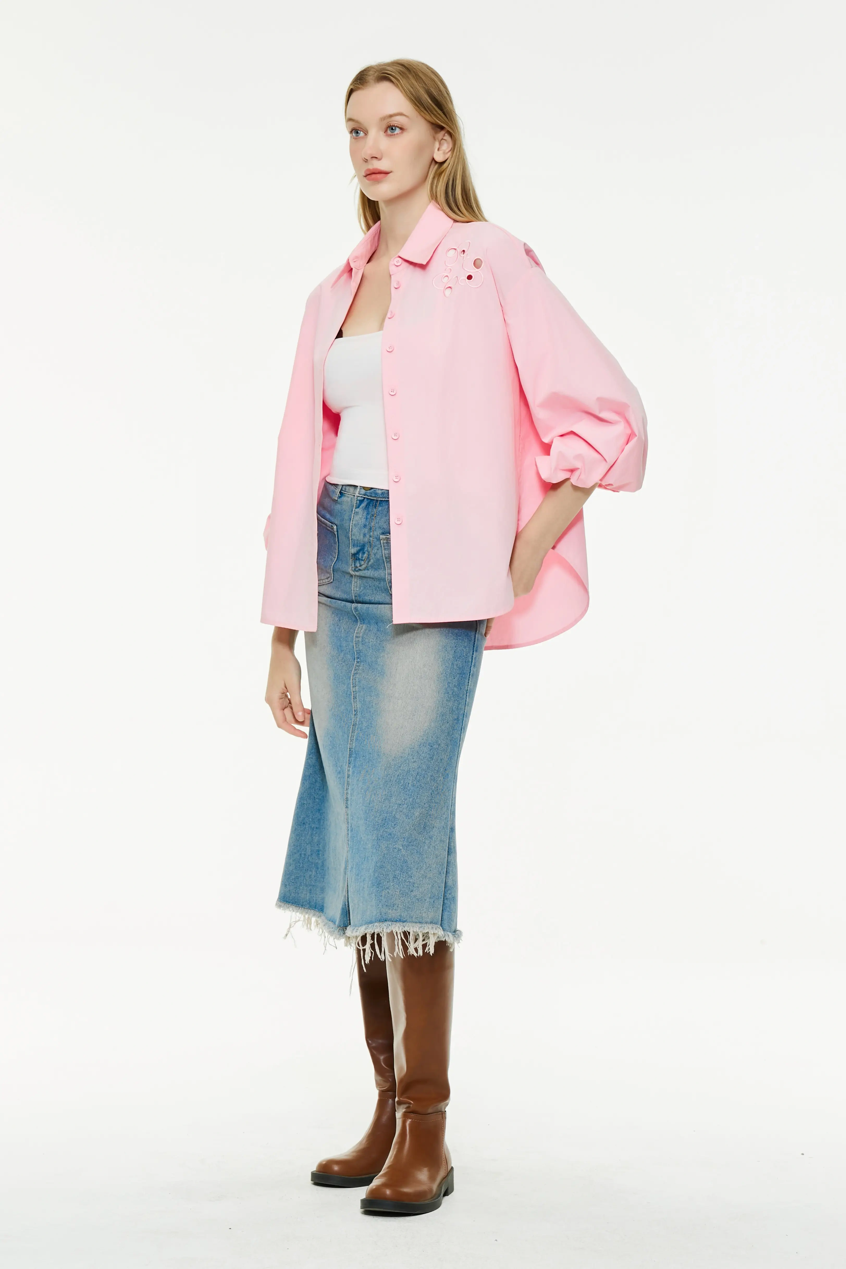 Women's puff sleeve shirt