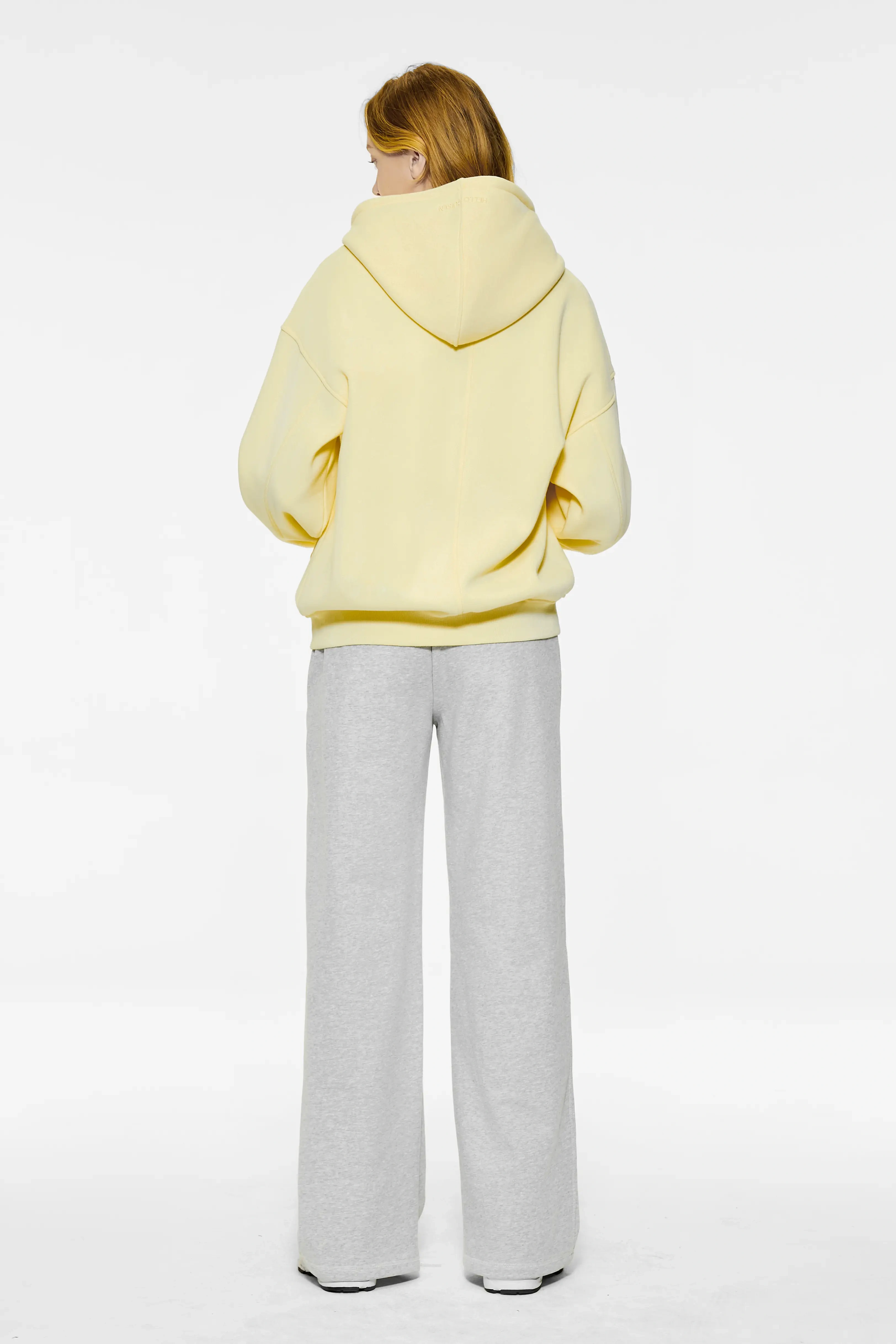 Drop shoulder zipper hoodie