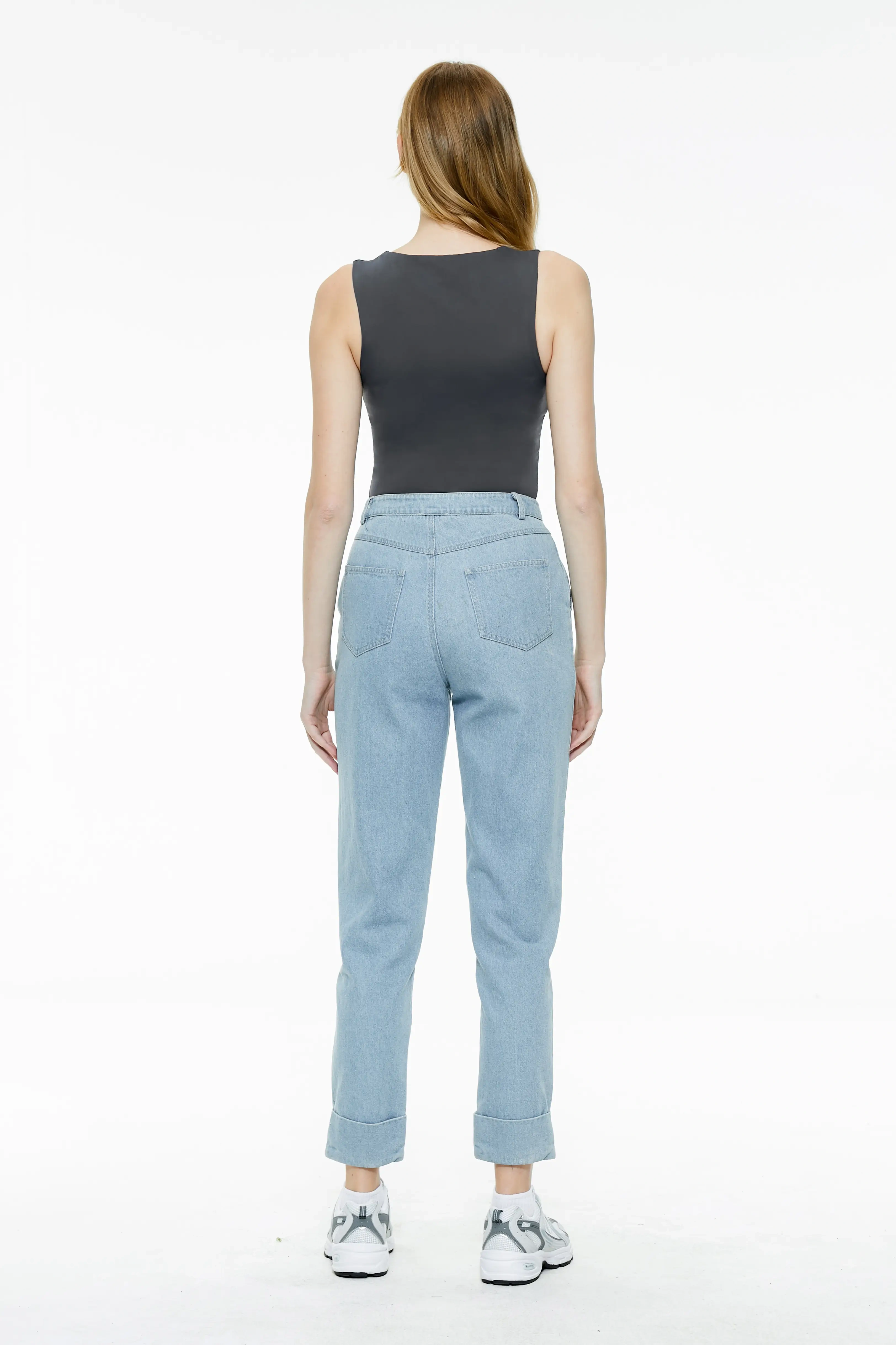 Lace square neck tight vest