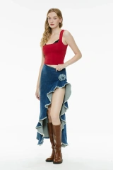 Lace Trim Square Neck Tank Top
