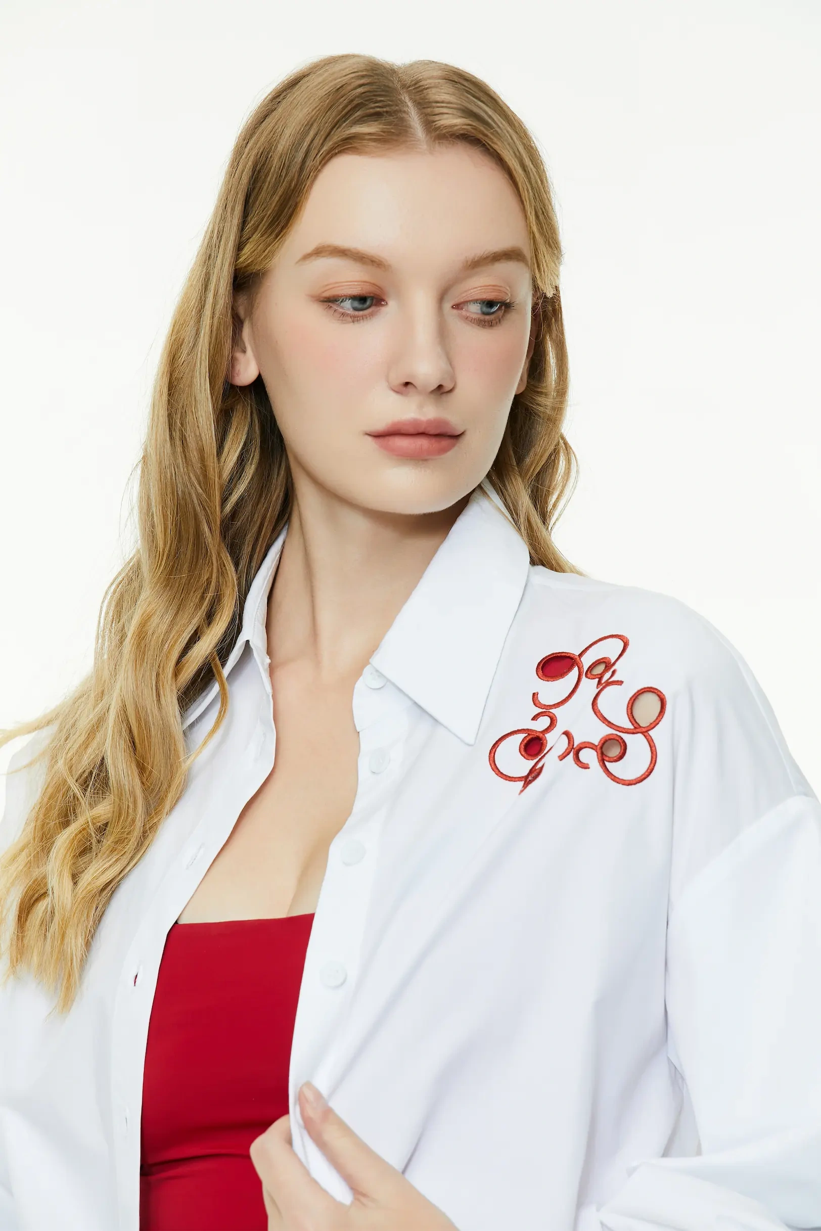 Puff sleeve polo shirt