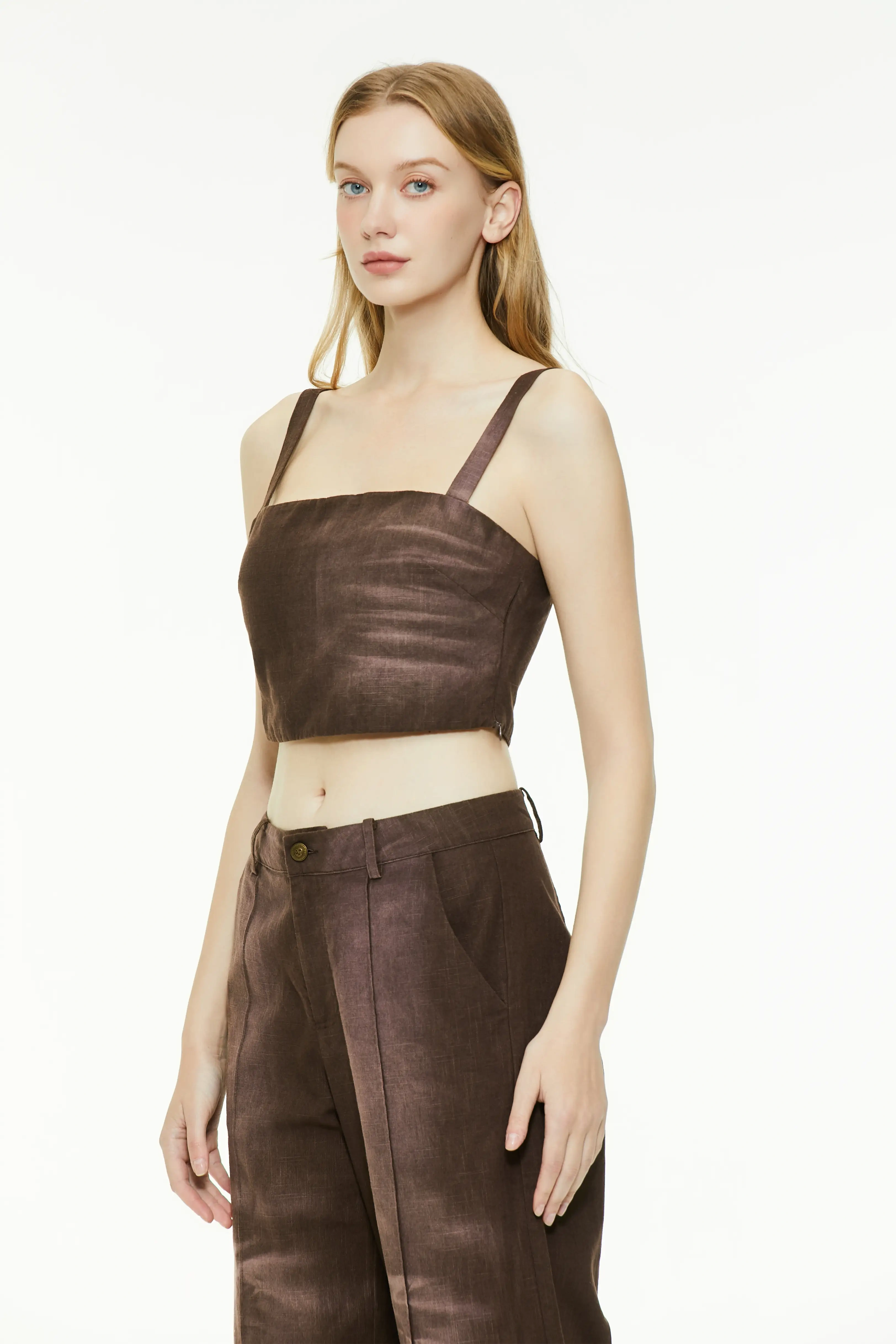 Effortless chic brown outfit set