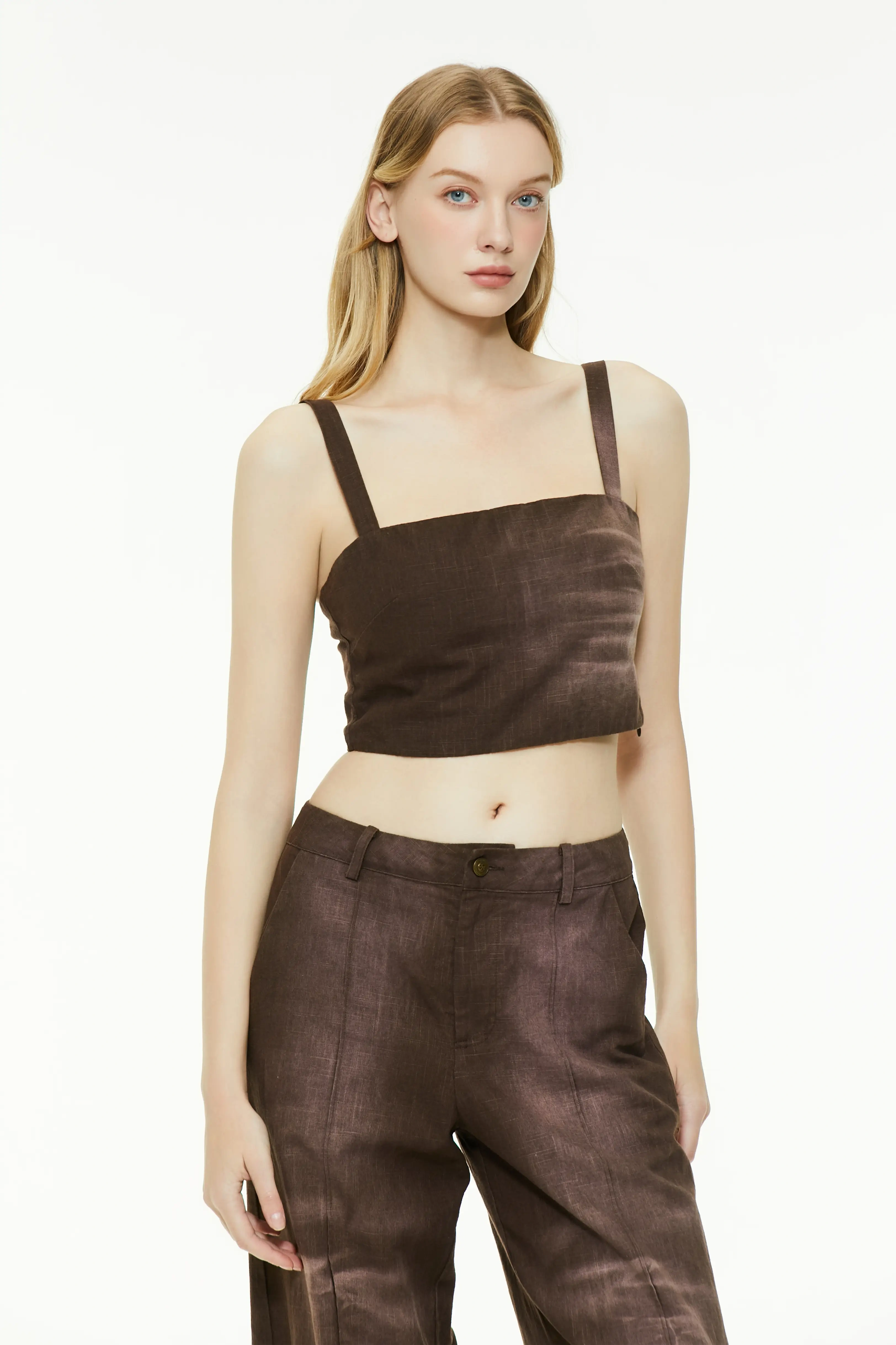 Effortless chic brown outfit set
