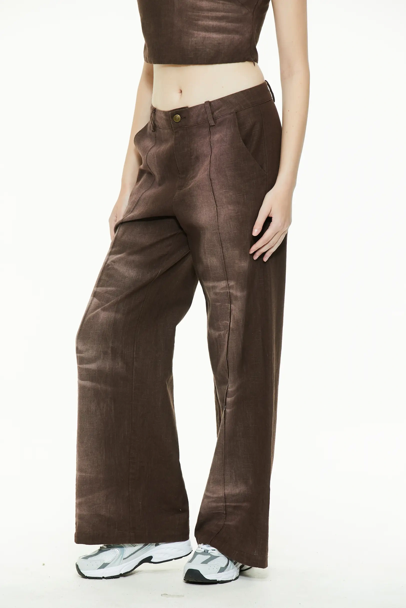 Effortless chic brown outfit set