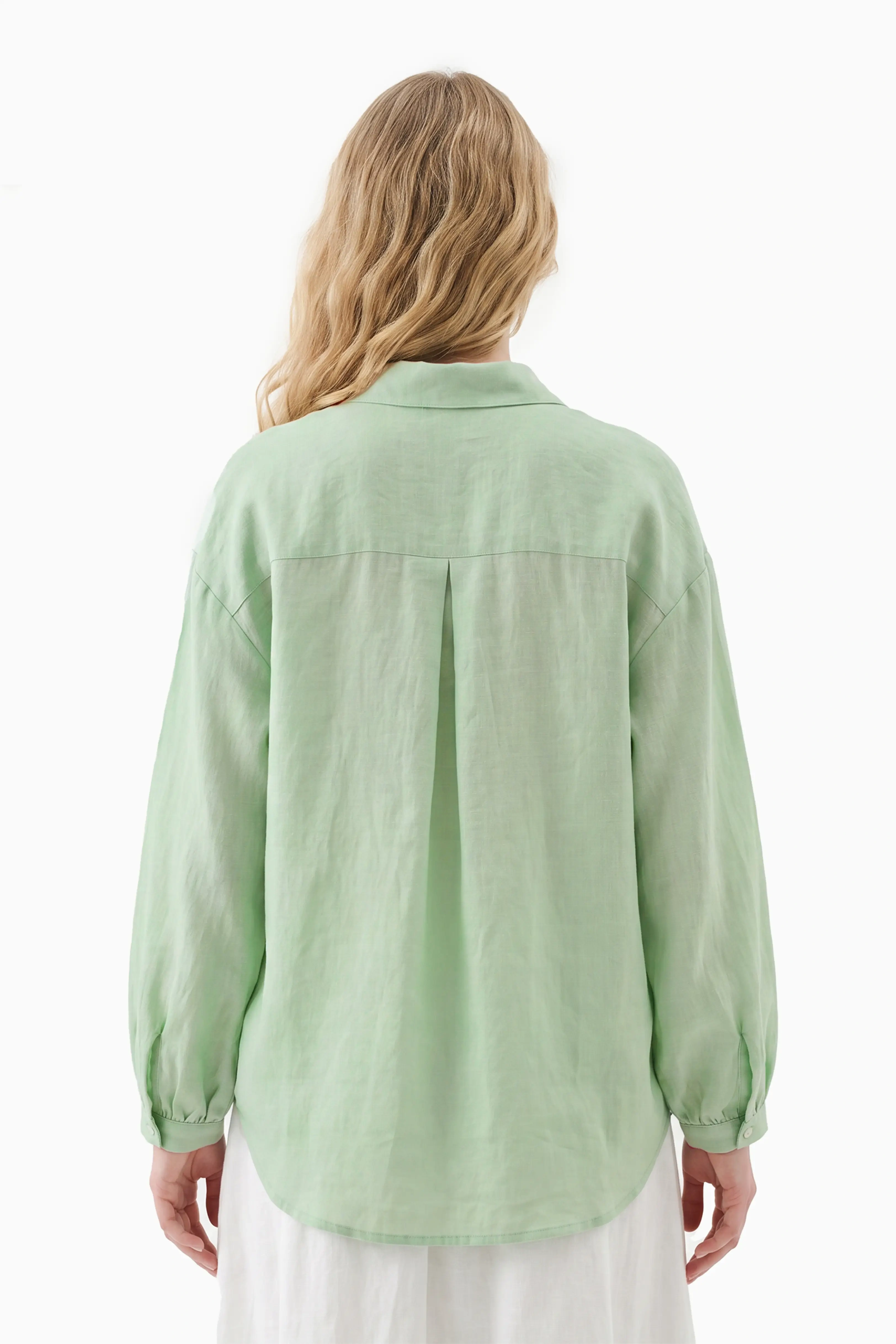 Ruffle Trim Ramie Resort Blouse