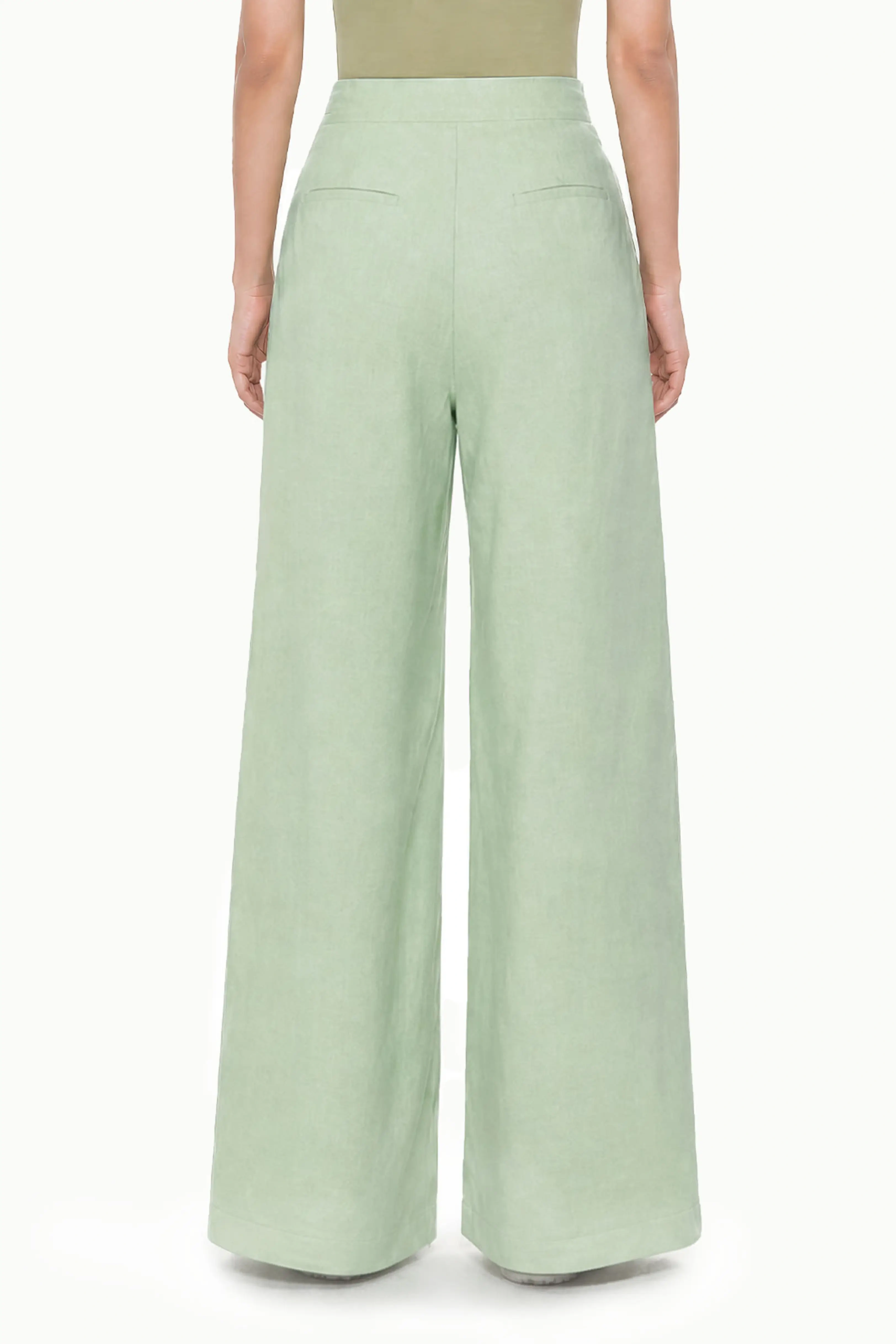 Pleated Wide Leg Pants Resort Trousers