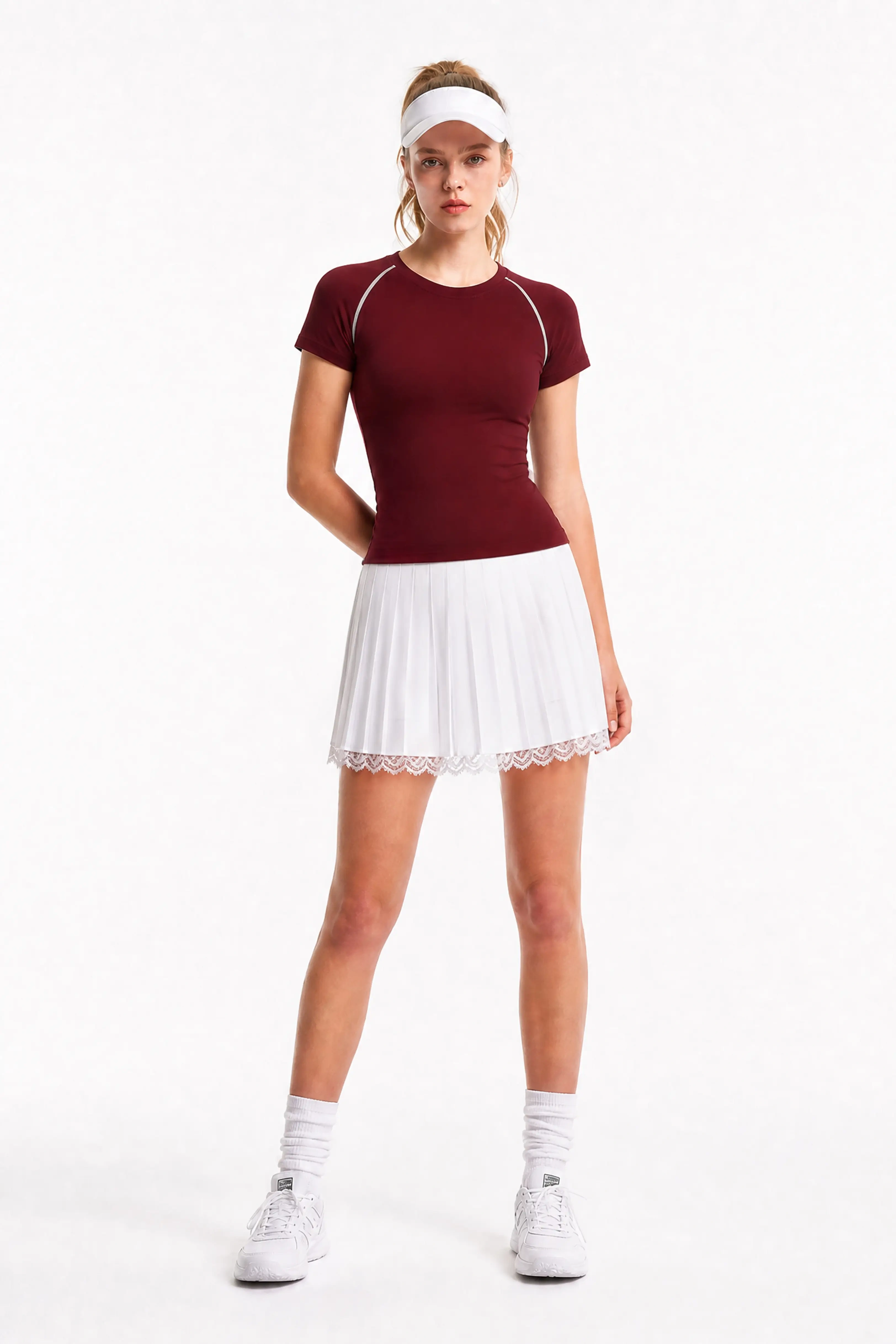 Cropped Slim Fit Athleisure Tee
