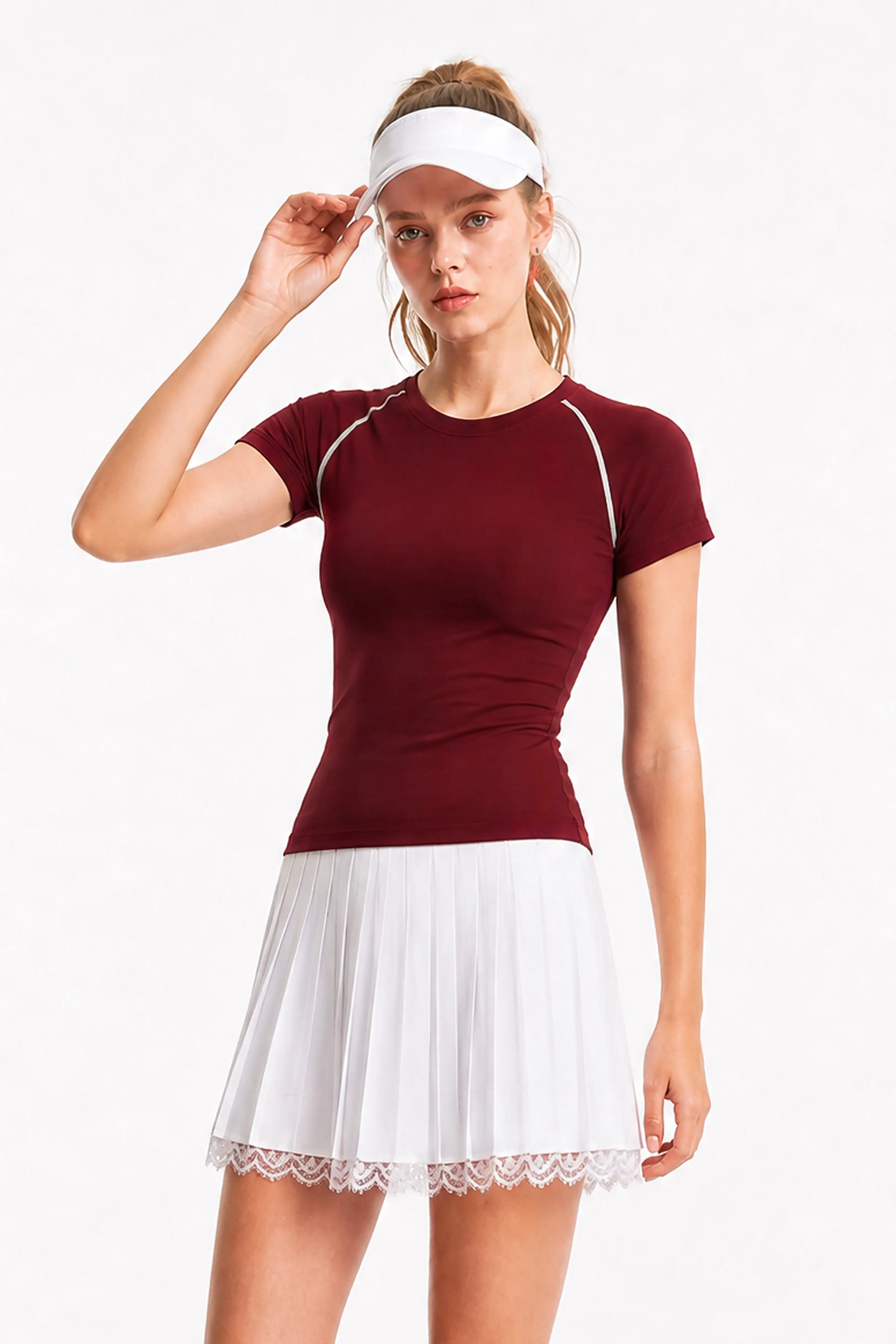 Cropped Slim Fit Athleisure Tee