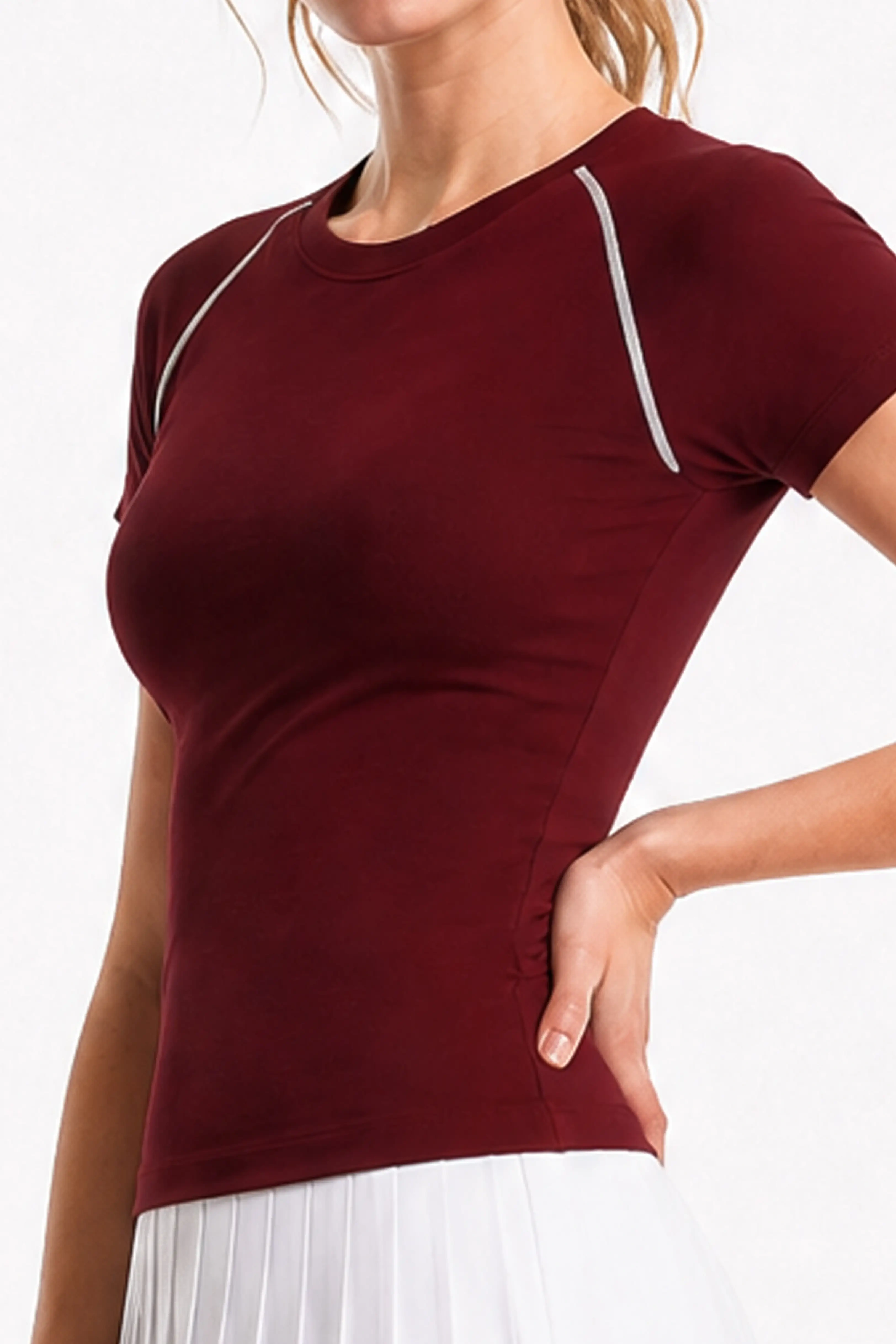 Cropped Slim Fit Athleisure Tee